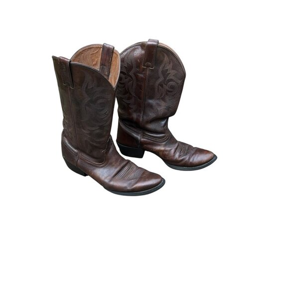 Justin Men's Stampede Brown Western Boots Size 11 1/2 D Style 2551 - Picture 1 of 14